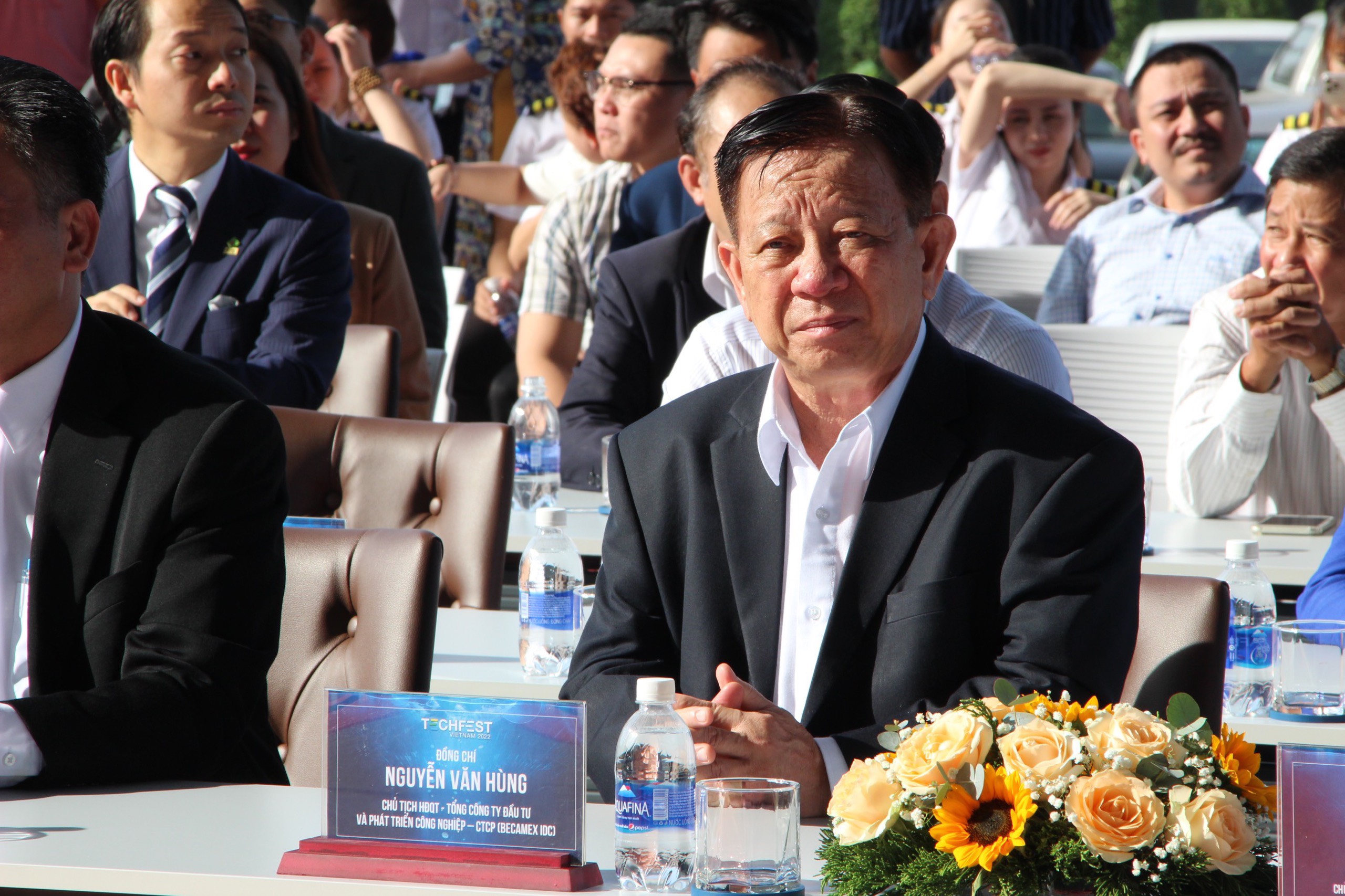 Đồng chí Nguyễn Văn Hùng – CTHĐQT Tổng Công ty Đầu tư và Phát triển Công nghiệp Becamex IDC tại lễ khai mạc ngày hội Techfest VietNam 2022.